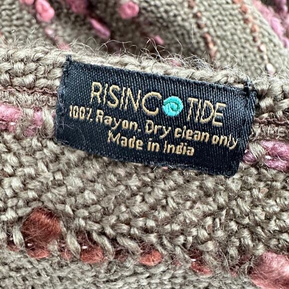 Rising Tide Shawl Poncho Womens ONE SIZE Bohemian Knit Lightweight Oversized - Picture 16 of 16